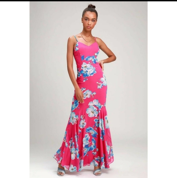 Lulu's floral pink dress - Picture 7 of 7